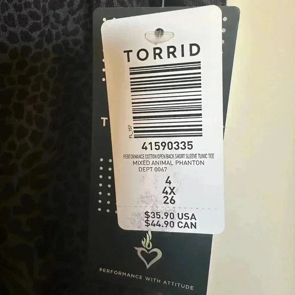 NWT Torrid Active Short Sleeve Top with Open Back - Picture 6 of 6